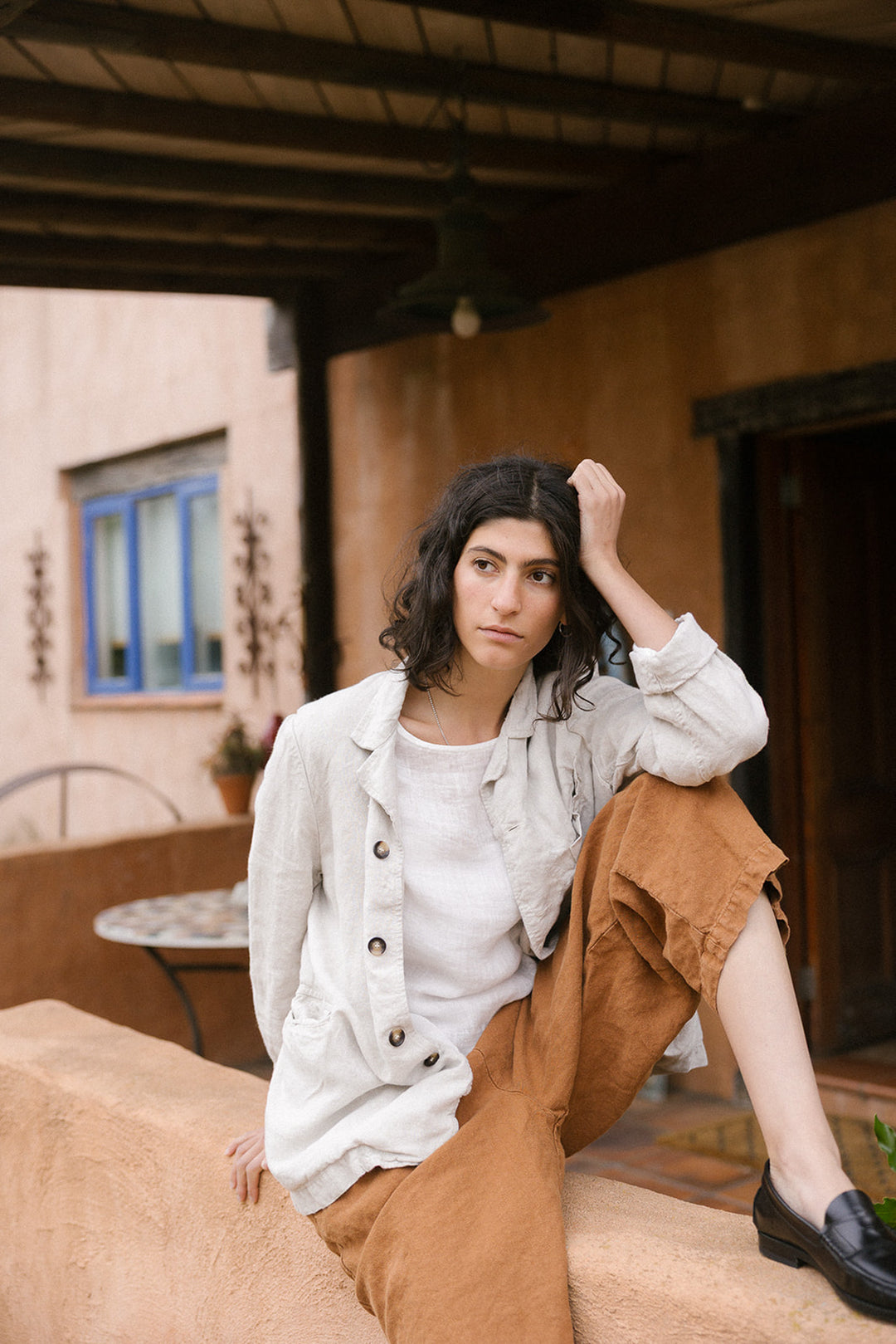 Metta - Dominique Blazer - Mid Weight Linen