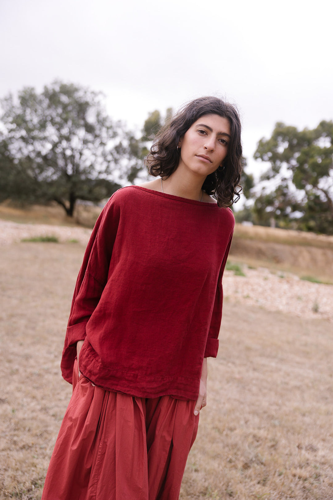 Metta - Sailor Boxy Top - Light Linen