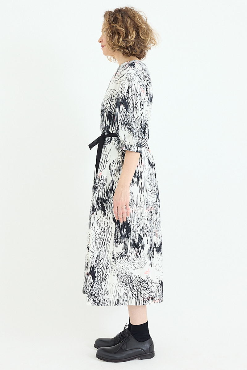 Minä Perhonen - Cache Cache Dress - Cotton - Black