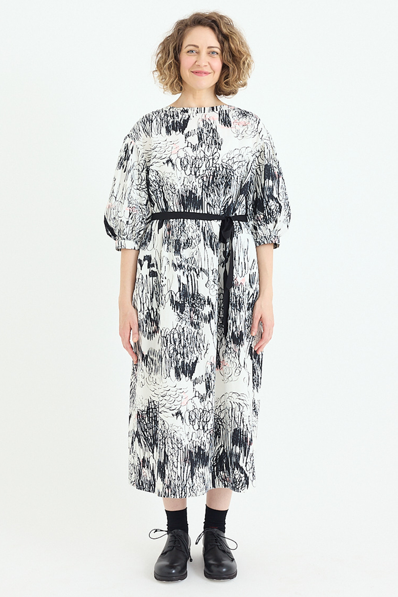 Minä Perhonen - Cache Cache Dress - Cotton - Black