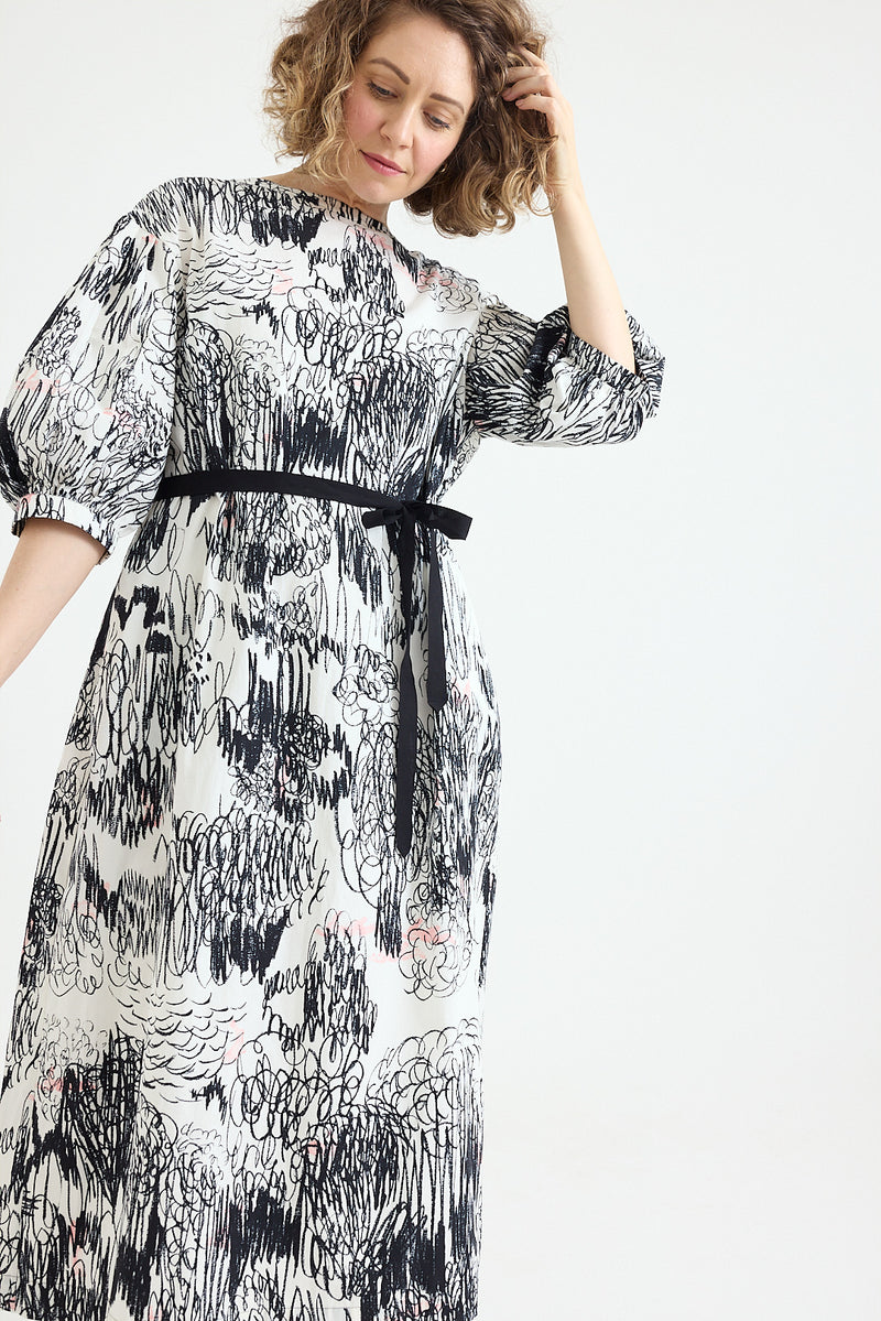 Minä Perhonen - Cache Cache Dress - Cotton - Black