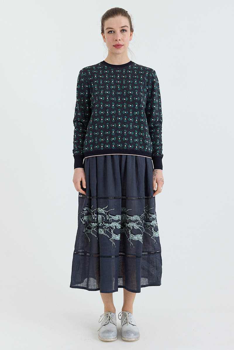 Mina Perhonen - Kukka Kakku Pullover - Navy