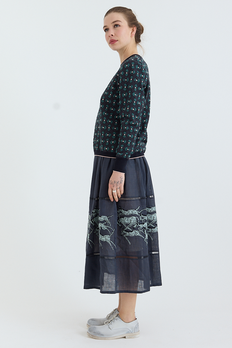 Mina Perhonen - Kukka Kakku Pullover - Navy