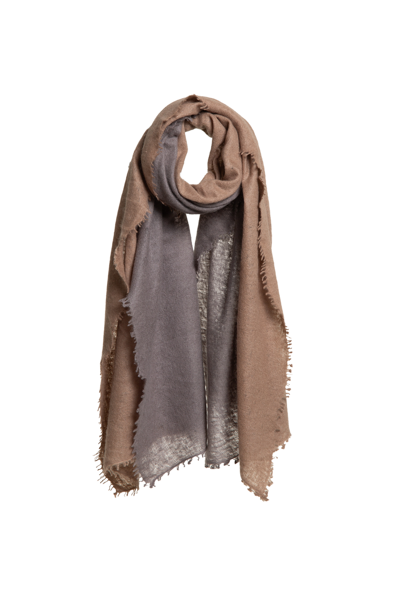 Mirror In The Sky - Open Knitted Shawl - Degradee