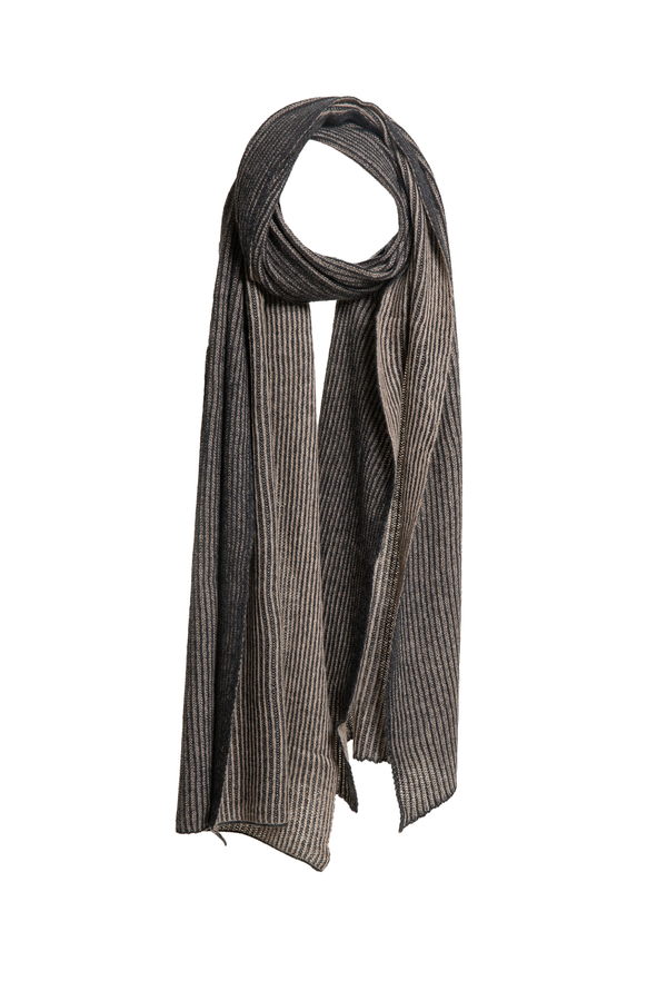 Mirror In The Sky - Ribbed Two-Tone Long Scarf