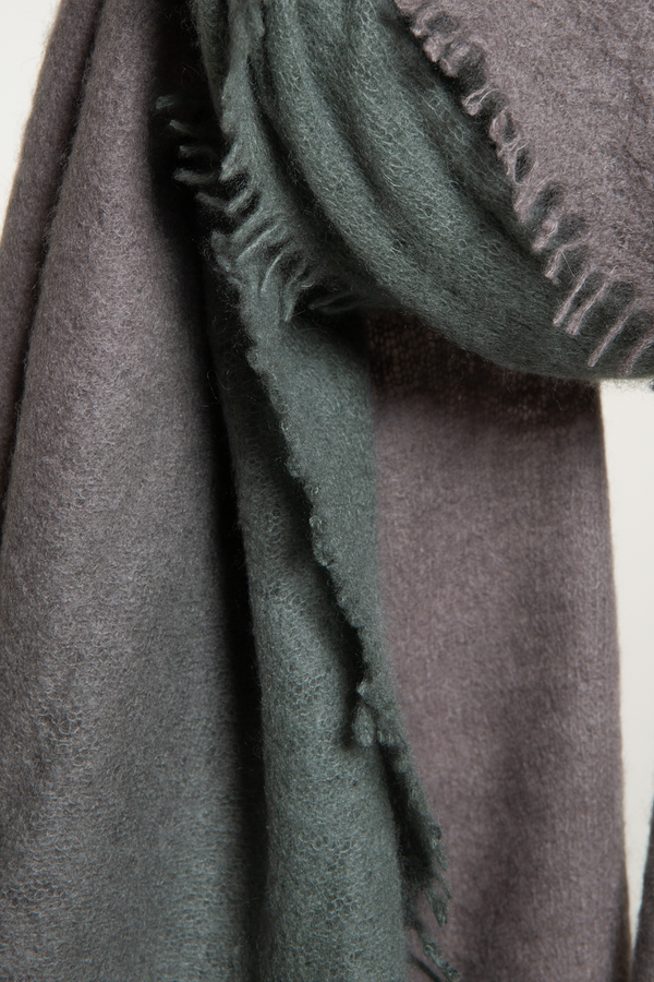 Mirror In The Sky - Open Knitted Shawl - Degradee
