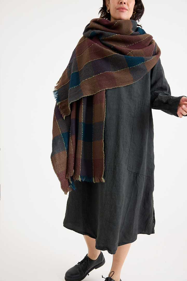 Lovat + Green - Mozart Scarf - Petrol