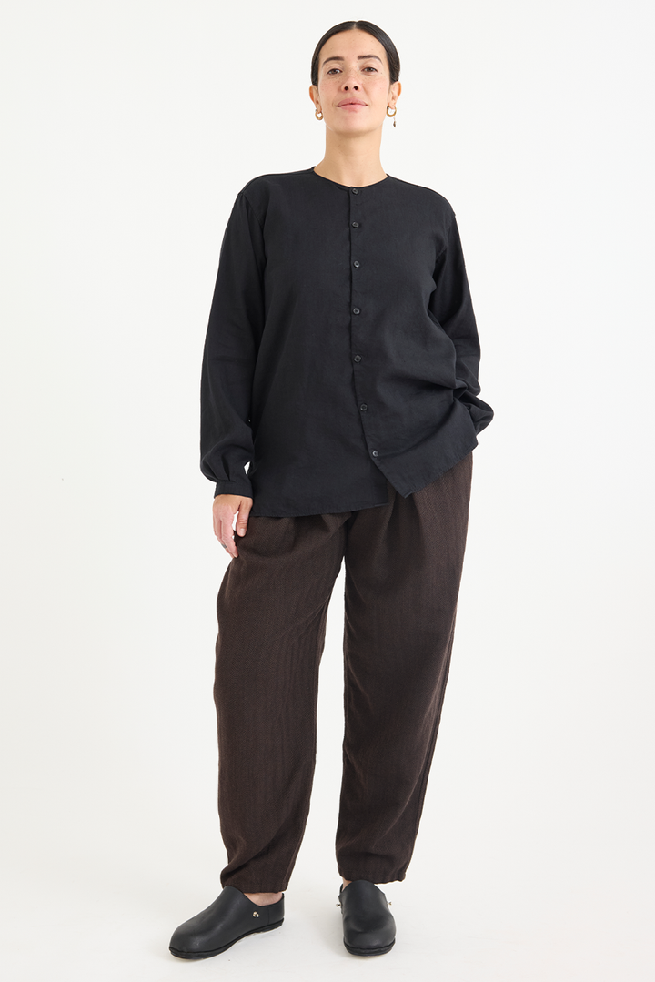 Kaval - No-Collar Plain Shirt