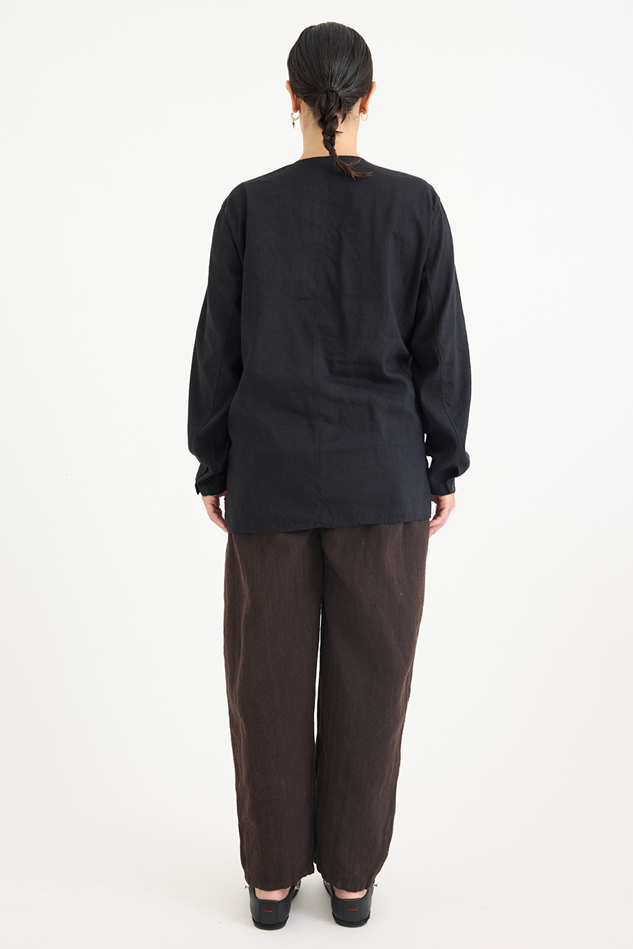 Kaval - No-Collar Plain Shirt