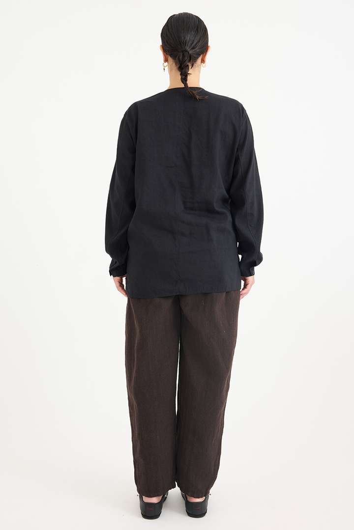 Kaval - No-Collar Plain Shirt