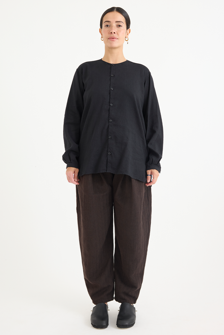 Kaval - No-Collar Plain Shirt