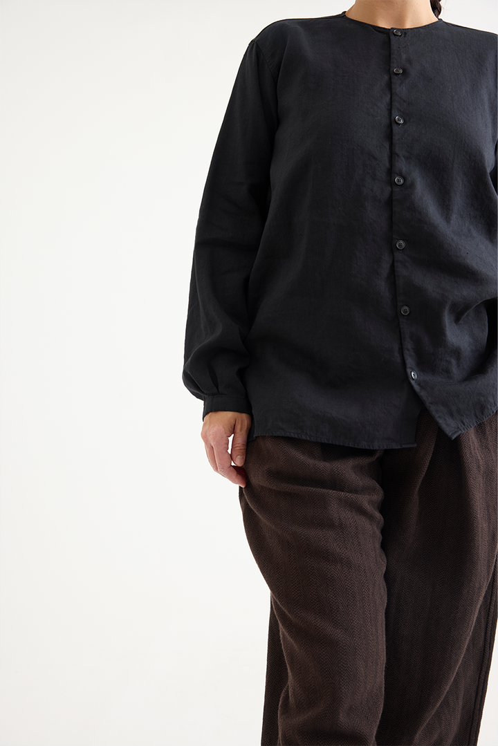 Kaval - No-Collar Plain Shirt