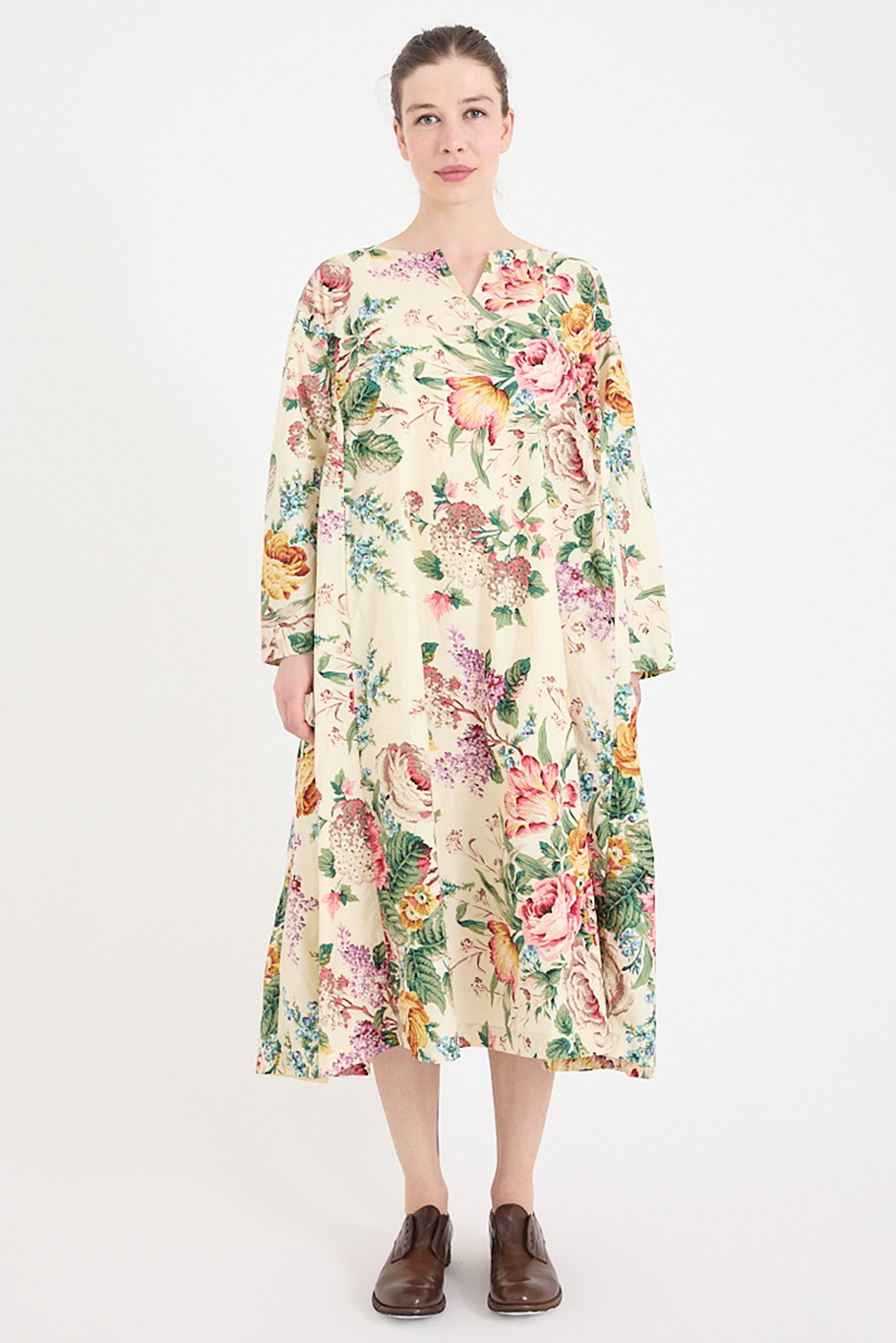 Metta - Nomi Dress - Bouquet Print Cotton Poplin