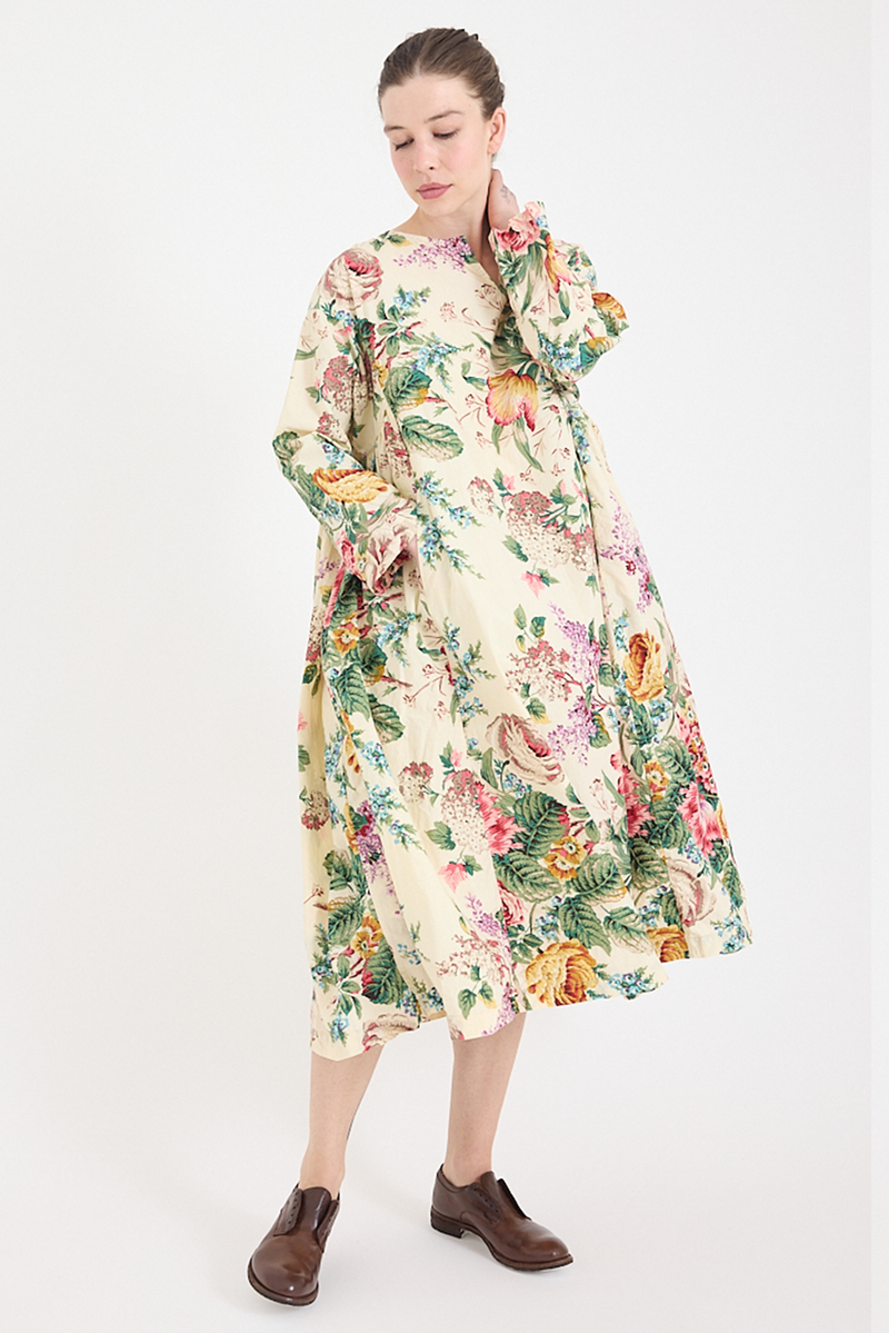 Metta - Nomi Dress - Bouquet Print Cotton Poplin