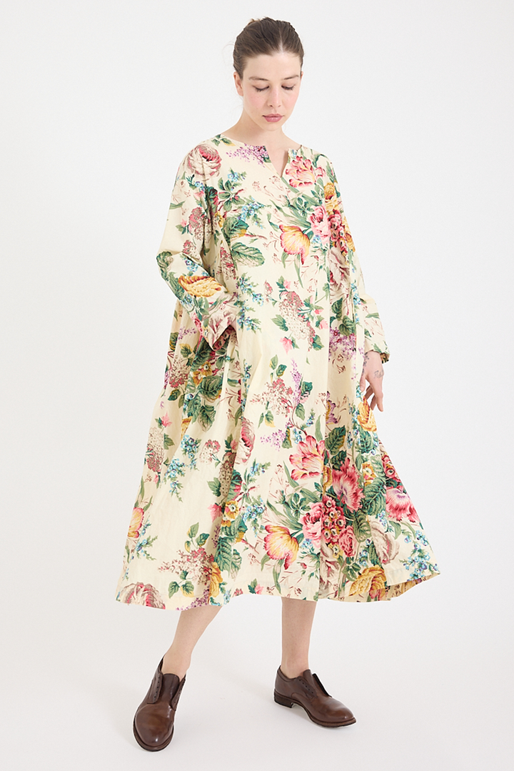 Metta - Nomi Dress - Bouquet Print Cotton Poplin