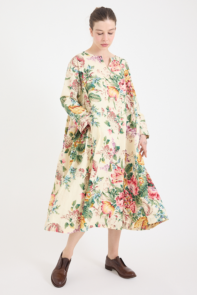 Metta - Nomi Dress - Bouquet Print Cotton Poplin