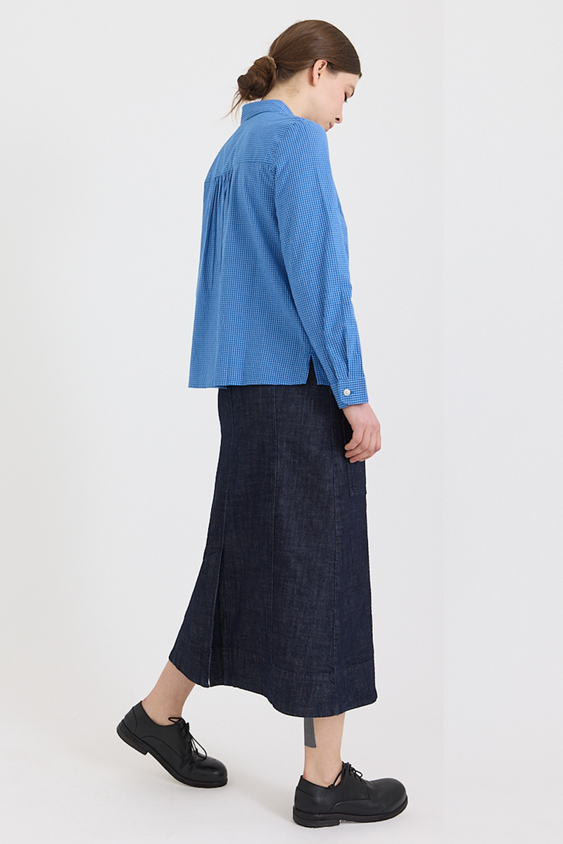 Toast - Ollie Check Shirt - Mid Blue