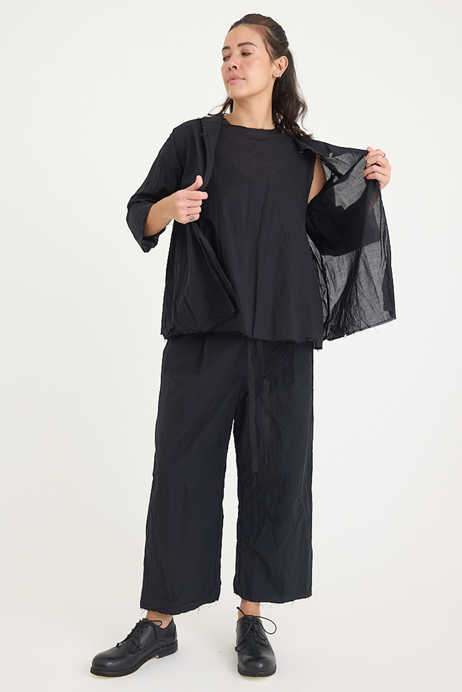 SCHA - Open Back 3/4 Sleeve Top