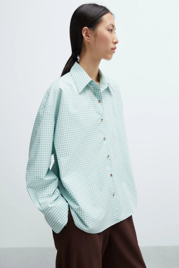 Cordera - Oversized Shirt - Vichy Green