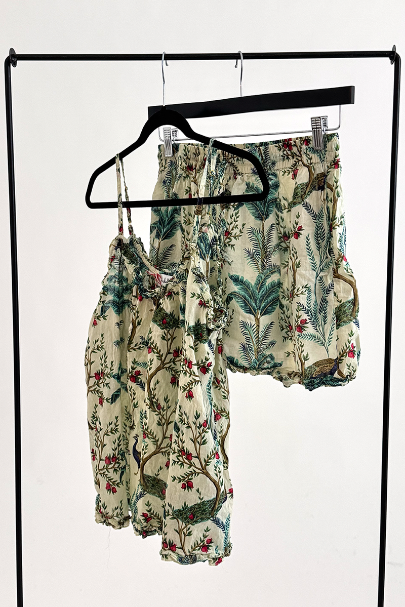 Arabella - Peacock Pyjama Set - Cotton