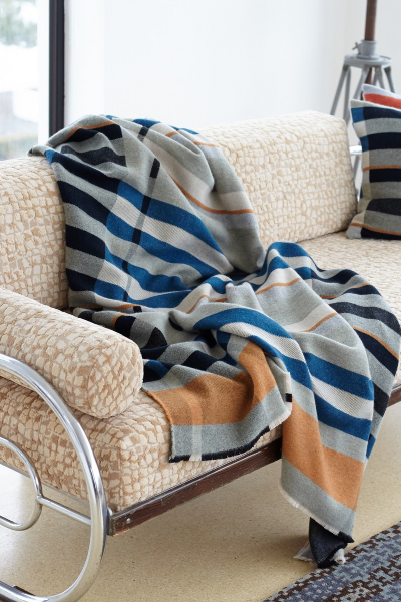 Wallace Sewell Lambswool Stolzl Throw Scarlet Jones