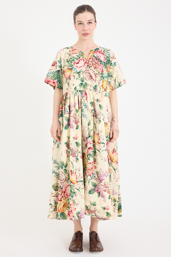 Metta - Paloma Dress - Bouquet Print Cotton Poplin