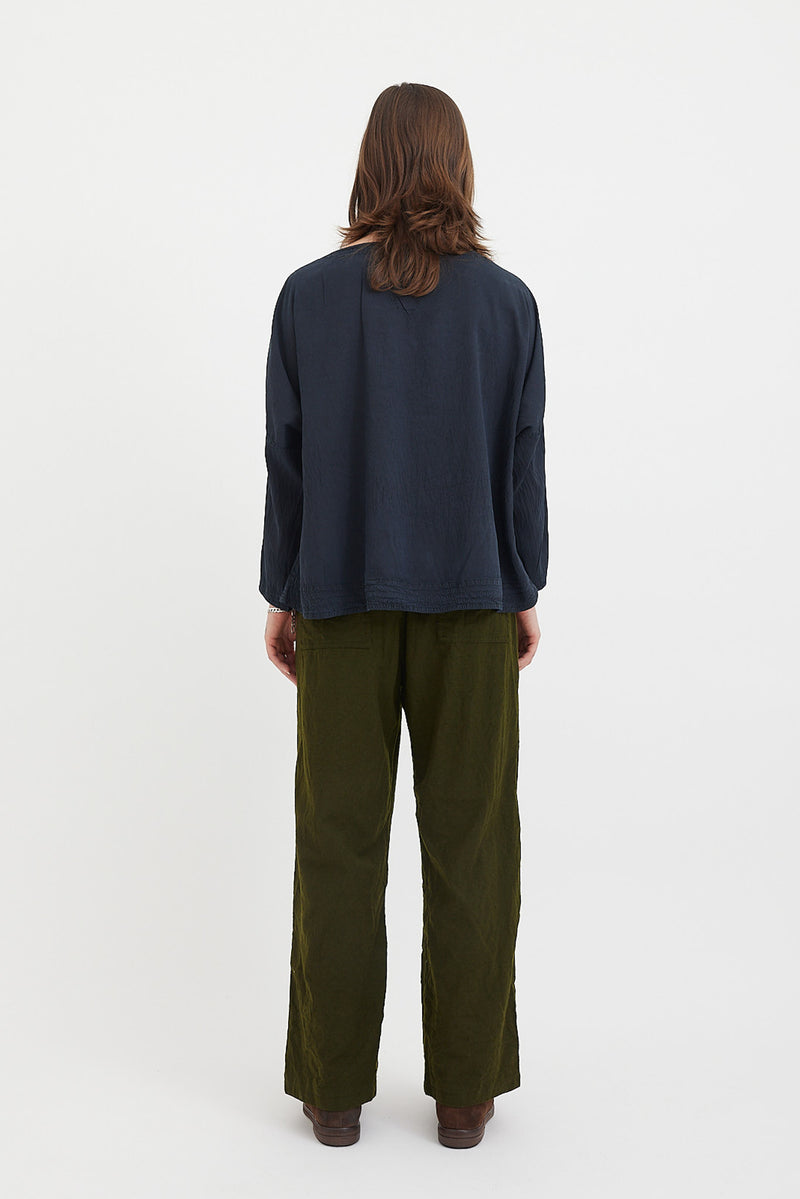 Chez Vidalenc - Pants Coulisse Lined - Dark Olive