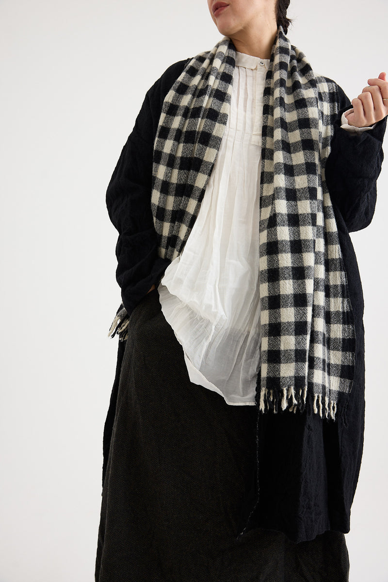 Pas de Calais - Cashmere Check Scarf