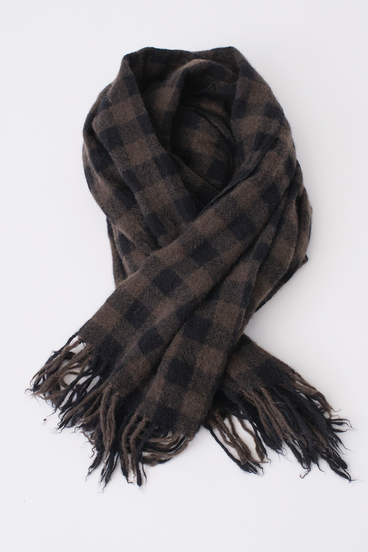 Pas de Calais - Cashmere Check Scarf