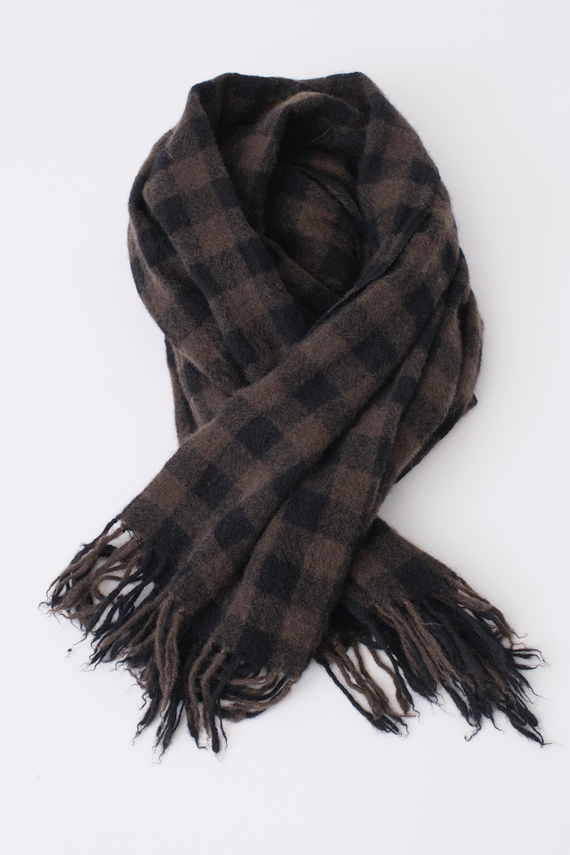 Pas de Calais - Cashmere Check Scarf
