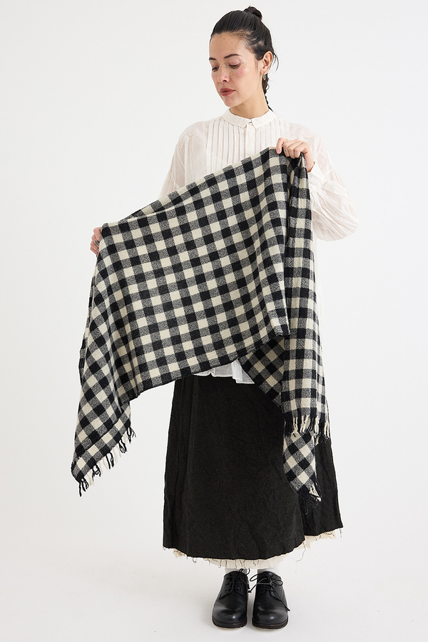 Pas de Calais - Cashmere Check Scarf