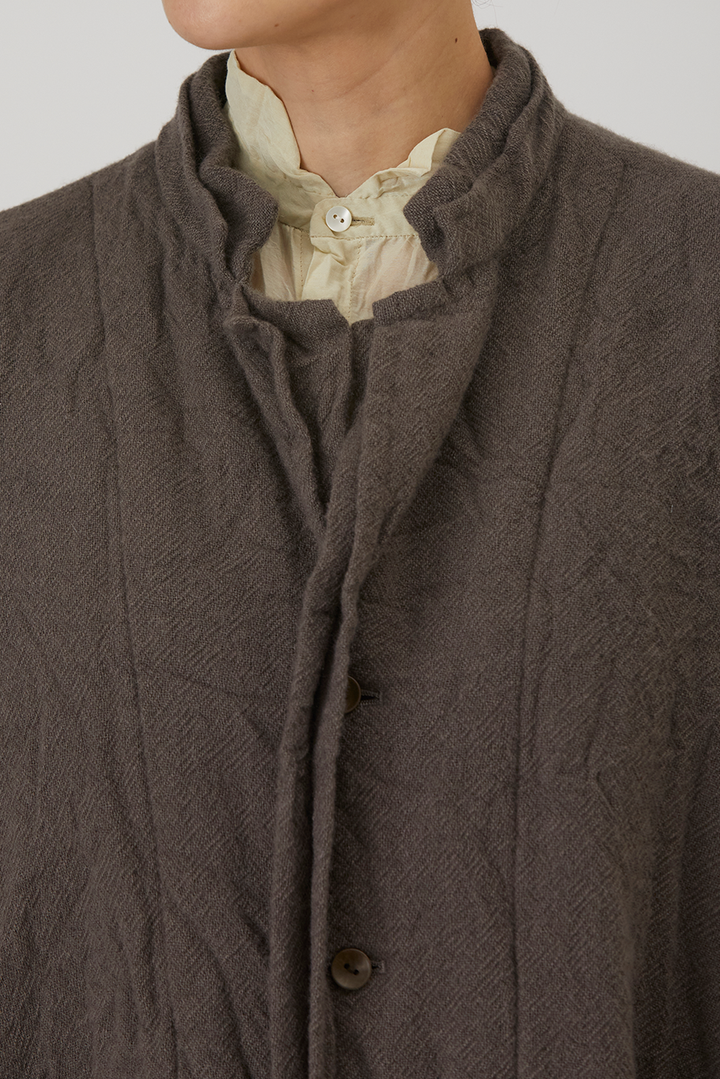 Pas de Calais - Cashmere Voile Double-Layered Collar Jacket