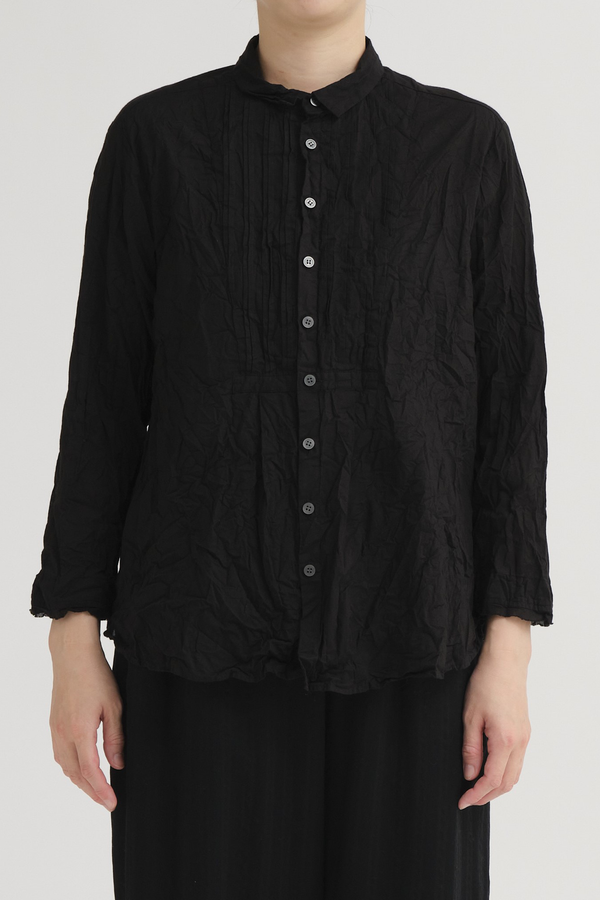 Pas de Calais - Cotton Lawn Random Pintuck Blouse