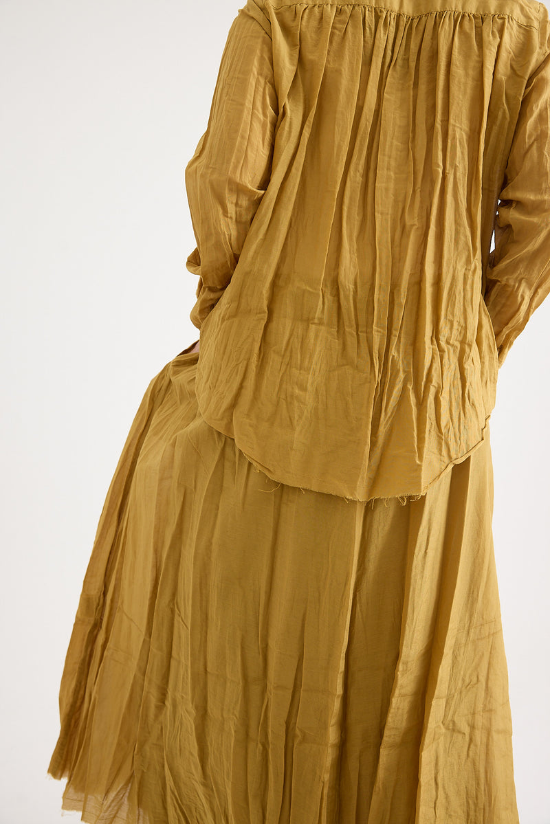 Pas de Calais - Cotton Silk Lawn Stand Collar Blouse