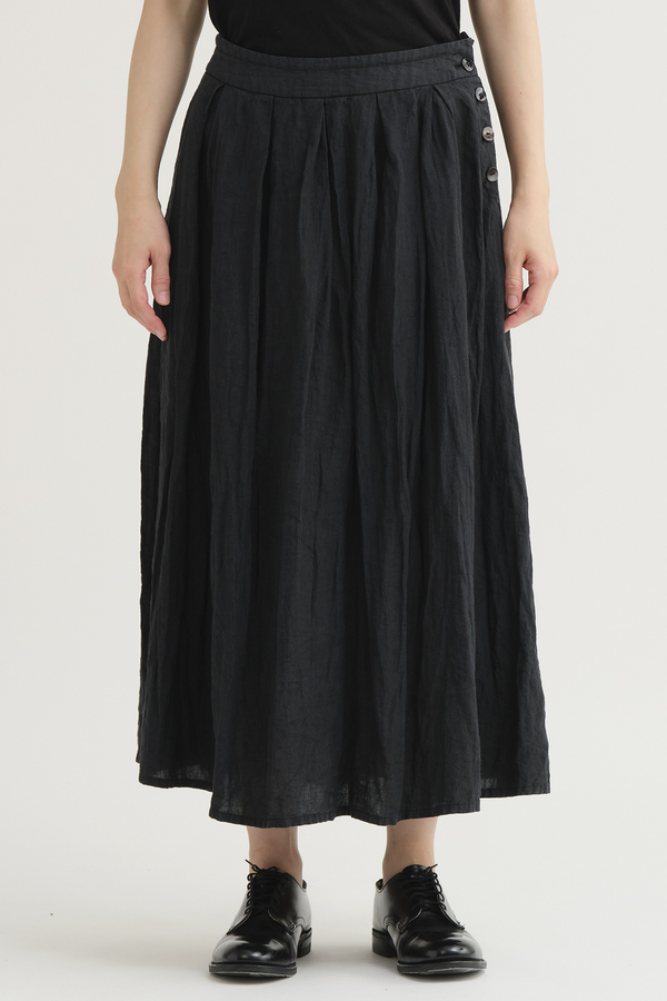 Pas de Calais - French Linen Box Pleat Skirt