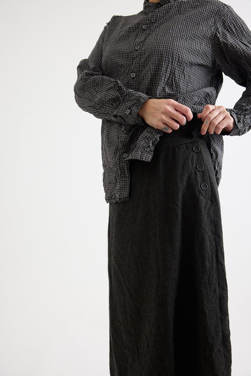 Pas de Calais - Herringbone Semi Flared Skirt