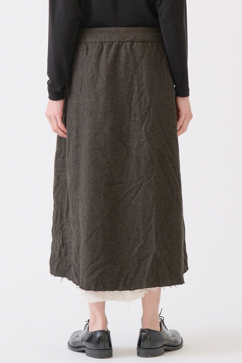 Pas de Calais - Herringbone Semi Flared Skirt