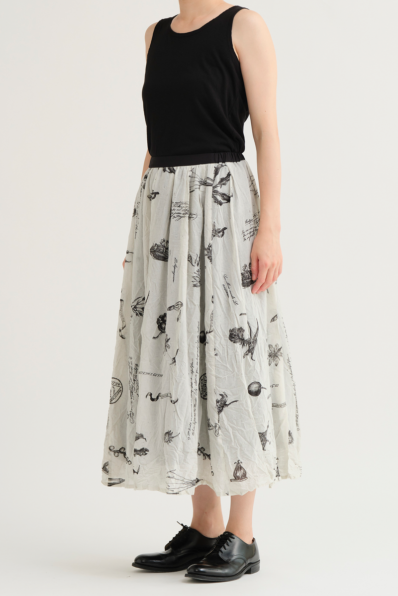 Pas de Calais - Plant Growth Print Skirt