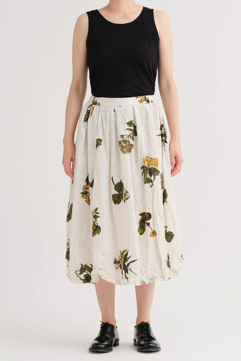 Pas de Calais - Summer Botanical Print Skirt