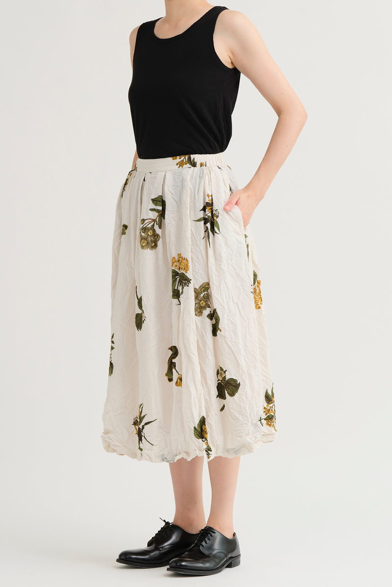 Pas de Calais - Summer Botanical Print Skirt