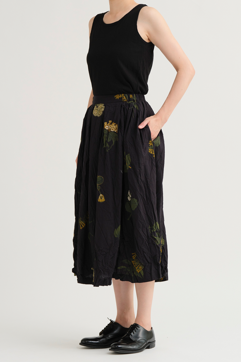 Pas de Calais - Summer Botanical Print Skirt