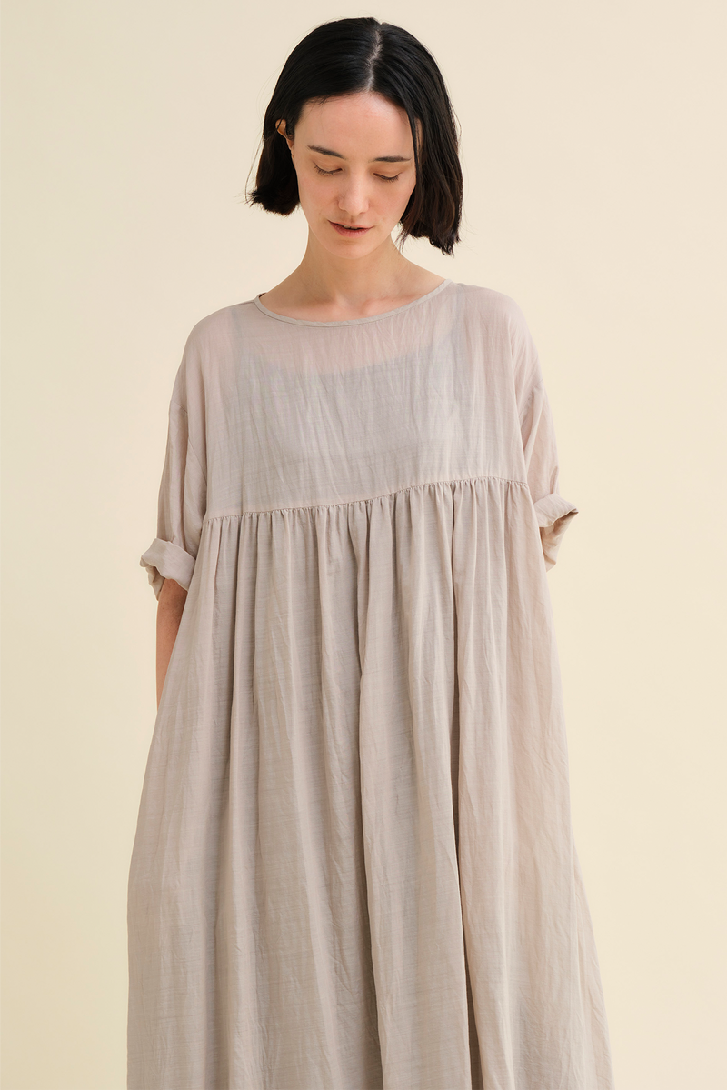 Pas de Calais - Tencel/Ramie Botanical Dye Dress - Grey