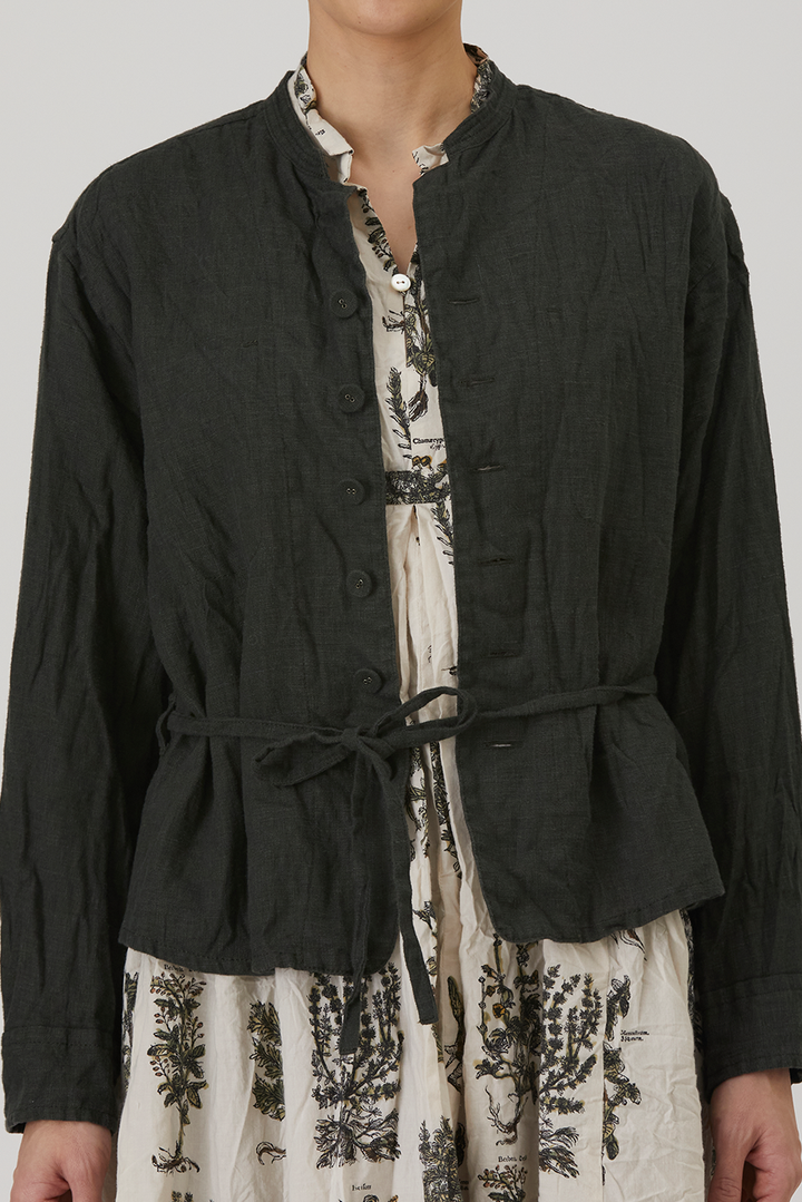 Pas de Calais - Washed Double-Sided Brushed Linen Canvas Shirt Jacket