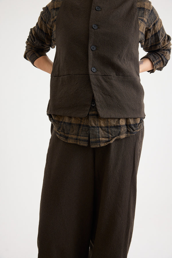 Pas de Calais - Wool Cotton Crewneck Vest