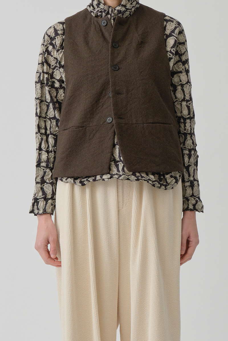 Pas de Calais - Wool Cotton Crewneck Vest