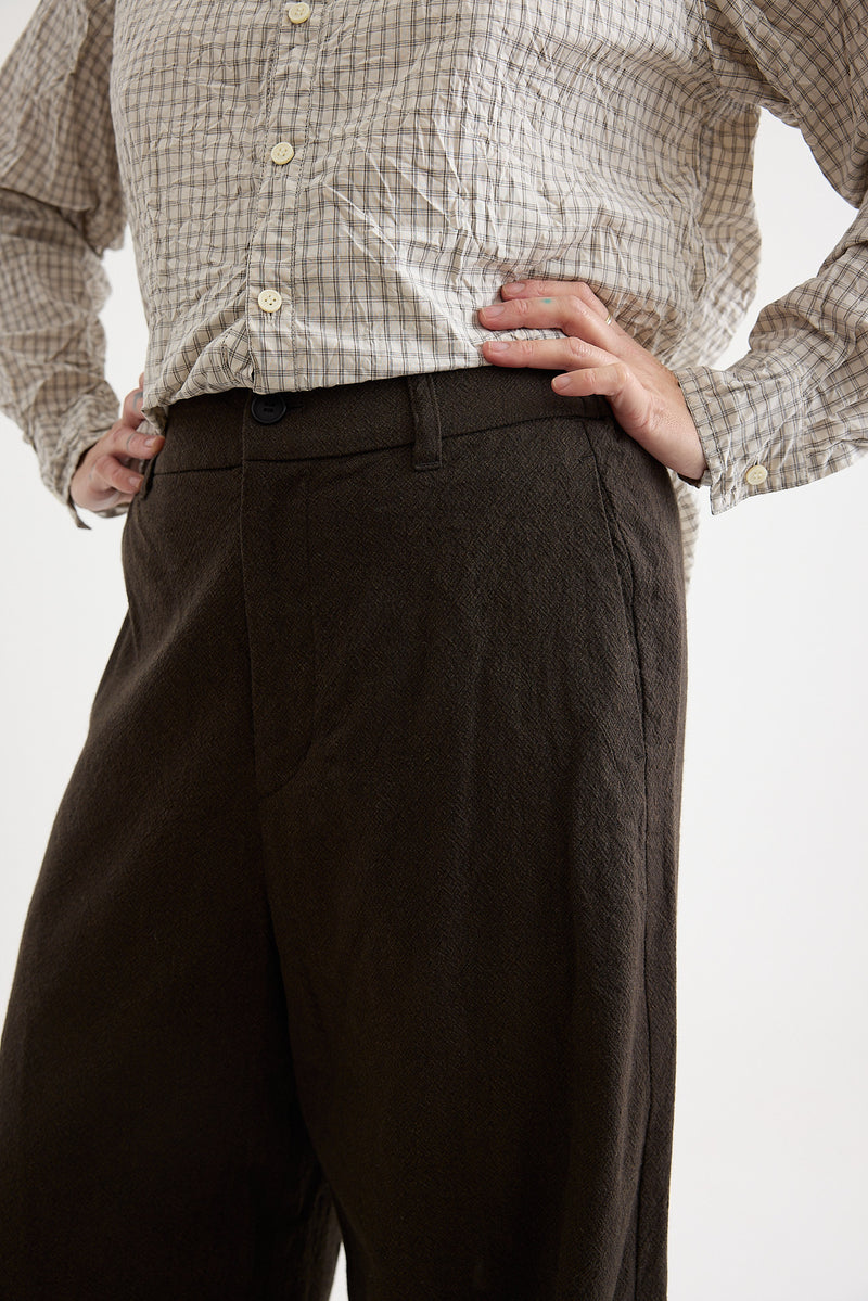 Pas de Calais - Wool Cotton Wide Pants