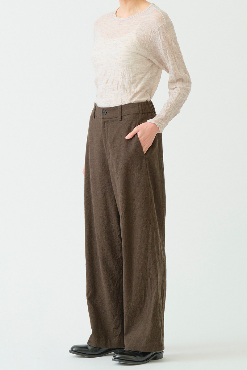 Pas de Calais - Wool Cotton Wide Pants