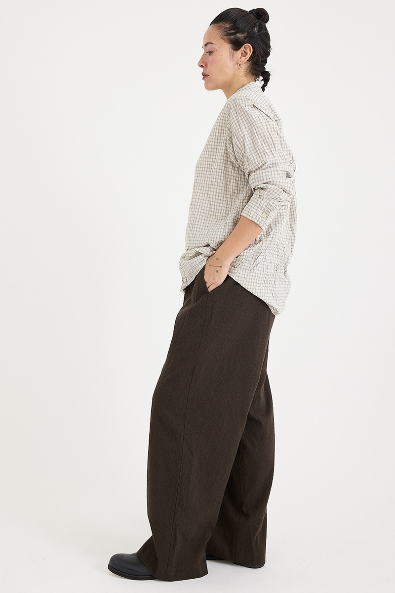 Pas de Calais - Wool Cotton Wide Pants