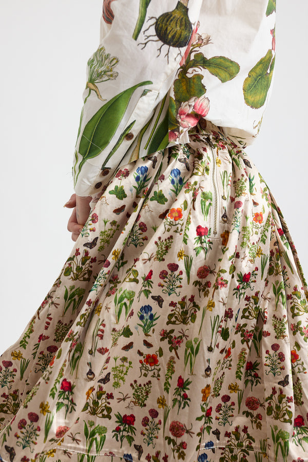 Aleksandr Manamis - Petite Fleurs Gathered Silk Skirt