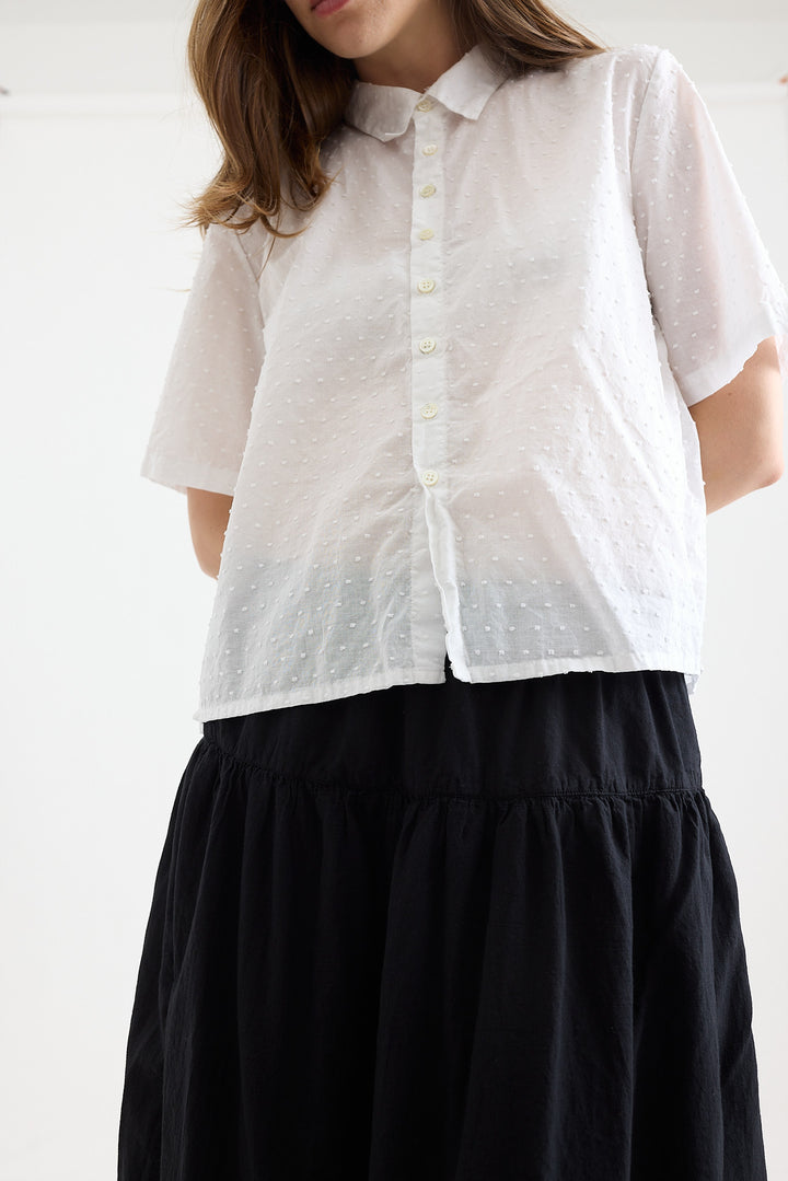 Metta - Azalea Skirt - Double Layered Cotton Voile with Lace Hem